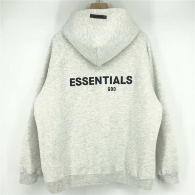 Essentials-Fleeces-Thick-Light-Gray-Hoodie